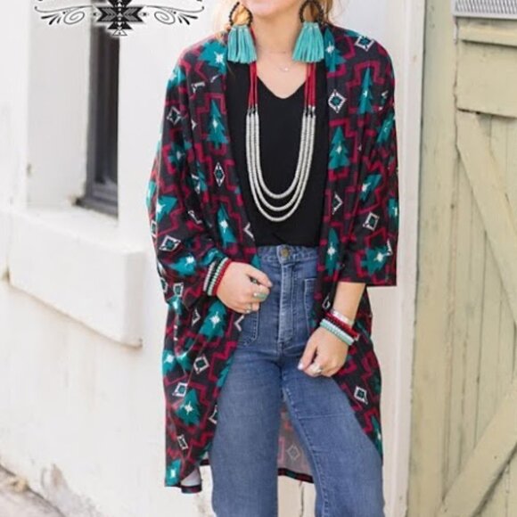 CRAZY TRAIN CHRISTMAS VACATION CARDIGAN Jackets & Blazers - CRAZY TRAIN CHRISTMAS VACATION CARDIGAN